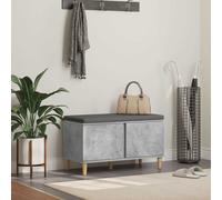 vidaXL Panca per ingresso con cuscino Grigio Cemento 80 x 38 x 46 cm