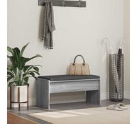 vidaXL Panca per ingresso con cuscino Grigio Sonoma 83 x 38 x 40 cm