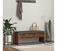 vidaXL Panca per ingresso con cuscino Legno vecchio 103 x 38 x 40 cm