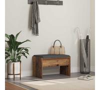 vidaXL Panca per ingresso con cuscino Legno vecchio 63 x 38 x 40 cm