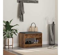 vidaXL Panca per ingresso con cuscino Legno vecchio 63 x 38 x 45 cm, Panchina Moderna per Ingresso, Mobili Chic, Seduta Elegante, Design Retangolare, Soluzioni di Stoccaggio Functional per Casa