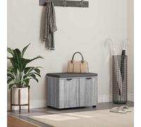 vidaXL Panca per ingresso con cuscino Sonoma grigia 60 x 38 x 46 cm