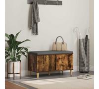 vidaXL Panca per ingresso con porta Quercia Affumicata 80 x 38 x 46 cm