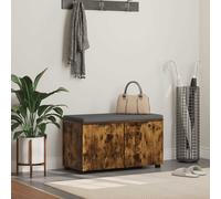 vidaXL Panca per ingresso con porta Quercia Affumicata 80 x 38 x 46 cm