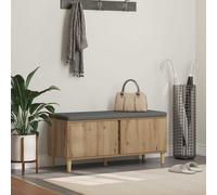 vidaXL Panca per ingresso Rovere Artigianale 100 x 38 x 46 cm