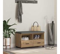 vidaXL Panca per ingresso Rovere Artigianale 80 x 38 x 46 cm