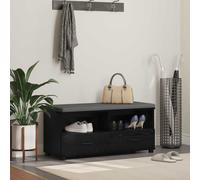 vidaXL Panca per ingresso Rovere Nero 100 x 38 x 46 cm
