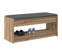 vidaXL Panca per scarpe con cuscino Rovere Artigianale
