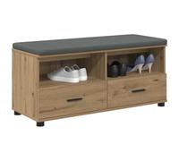 vidaXL Panca per scarpe con cuscino Rovere Artigianale