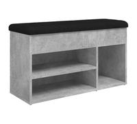vidaXL Panca per Scarpe Grigio Cemento 82x32x45,5cm Legno Multistrato