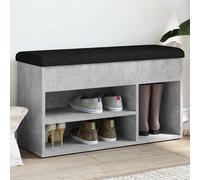 vidaXL Panca per Scarpe Grigio Cemento 82x32x45,5cm Legno Multistrato