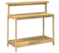 vidaXL Banco da Giardinaggio Esterno 111,5 x 48,5 x 107 cm Bianco