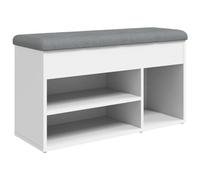 vidaXL Panca Porta Scarpe Bianca 82x32x45,5 cm in Legno Multistrato