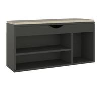 VIDAXL - Panca Porta Scarpe con Cuscino Grigia 104x30x49cm Multistrato