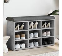 vidaXL Panca Porta Scarpe Grigio Cemento 82x32x50cm Legno Multistrato