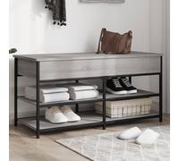 vidaXL Panca Porta Scarpe Grigio Sonoma 100x42,5x50 Legno Multistrato