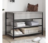 vidaXL Panca Porta Scarpe Grigio Sonoma 70x42,5x50cm Legno Multistrato