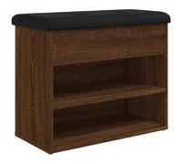 vidaXL Panca Porta Scarpe Rovere Marrone 62x32x50cm Legno Multistrato, Panca portascarpe, Panca scarpiera, scarpiera, Panca, Panca portaoggetti