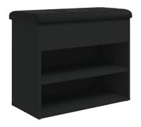 VIDAXL - Panca Porta Scarpe Nera 62x32x50 Cm In Legno Multistrato