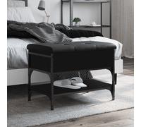 vidaXL Panca Porta Scarpe Nera 62x42x45 cm in Legno Multistrato