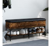vidaXL Panca Porta Scarpe Rovere Fumo 102x32x45cm in Legno Multistrato