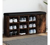 vidaXL Panca Porta Scarpe Rovere Fumo 102x32x50 cm Legno Multistrato