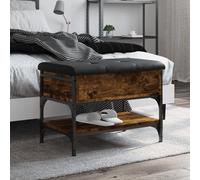 vidaXL Panca Porta Scarpe Rovere Fumo 62x42x45 cm in Legno Multistrato