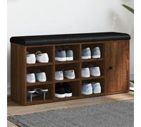 vidaXL Panca Porta Scarpe Rovere Marrone 102x32x50cm Legno Multistrato