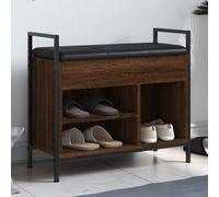 vidaXL Panca Porta Scarpe Rovere Marrone 65,5x32x57,5 cm