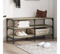 vidaXL Panca Porta Scarpe Rovere Sonoma 100x38,5x49 Legno Multistrato