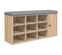 vidaXL Panca Porta Scarpe Rovere Sonoma 102x32x50 cm Legno Multistrato, Panca portascarpe, Panca scarpiera, scarpiera, Panca, Panca portaoggetti