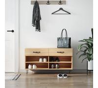 vidaXL Panca Porta Scarpe Rovere Sonoma 102x35x55 cm Legno Multistrato