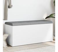 vidaXL Panca Portaoggetti Bianca 102x42x45 cm in Legno Multistrato, panca portascarpe, panca scarpiera, mobile portaoggetti, panca, scarpiera