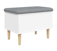vidaXL Panca Portaoggetti Bianca 62x42x46 cm in Legno Multistrato