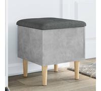 vidaXL Panca Portaoggetti Grigio Cemento 42x42x46 cm Legno Multistrato
