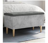 VIDAXL - Panca Portaoggetti Grigio Cemento 82x42x46 Cm Legno Multistrato