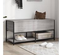 vidaXL Panca Portaoggetti Grigio Sonoma 100x42,5x47 Legno Multistrato