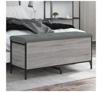 vidaXL Panca Portaoggetti Grigio Sonoma 102x42x45 cm Legno Multistrato