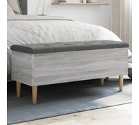 vidaXL Panca Portaoggetti Grigio Sonoma 102x42x46 cm Legno Multistrato