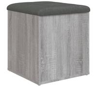 vidaXL Panca Portaoggetti Grigio Sonoma 42x42x45 cm Legno Multistrato
