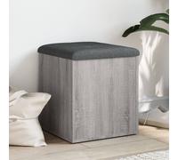 vidaXL Panca Portaoggetti Grigio Sonoma 42x42x45 cm Legno Multistrato