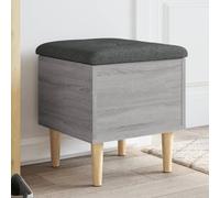 vidaXL Panca Portaoggetti Grigio Sonoma 42x42x46 cm Legno Multistrato