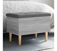 vidaXL Panca Portaoggetti Grigio Sonoma 62x42x46 cm Legno Multistrato