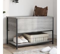 vidaXL Panca Portaoggetti Grigio Sonoma 70x42,5x47cm Legno Multistrato