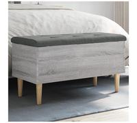 vidaXL Panca Portaoggetti Grigio Sonoma 82x42x46 cm Legno Multistrato