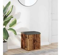 vidaXL Panca portaoggetti Legno Antico 42x42x45 cm, legno multistrato