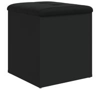 vidaXL Panca Portaoggetti Nera 42x42x45 cm in Legno Multistrato