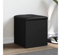 vidaXL Panca Portaoggetti Nera 42x42x45 cm in Legno Multistrato