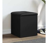 vidaXL Panca Portaoggetti Nera 42x42x45 cm in Legno Multistrato