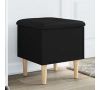 vidaXL Panca Portaoggetti Nera 42x42x46 cm in Legno Multistrato